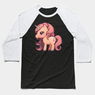 Beautiful pony unicorn Baseball T-Shirt